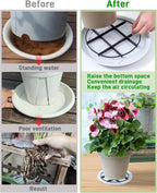 Pot Feet and Saucer Risers, 3 Sizes – Pack of 21