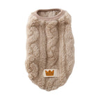 Knitted Cat & Small Dog Sweater, Beige – L