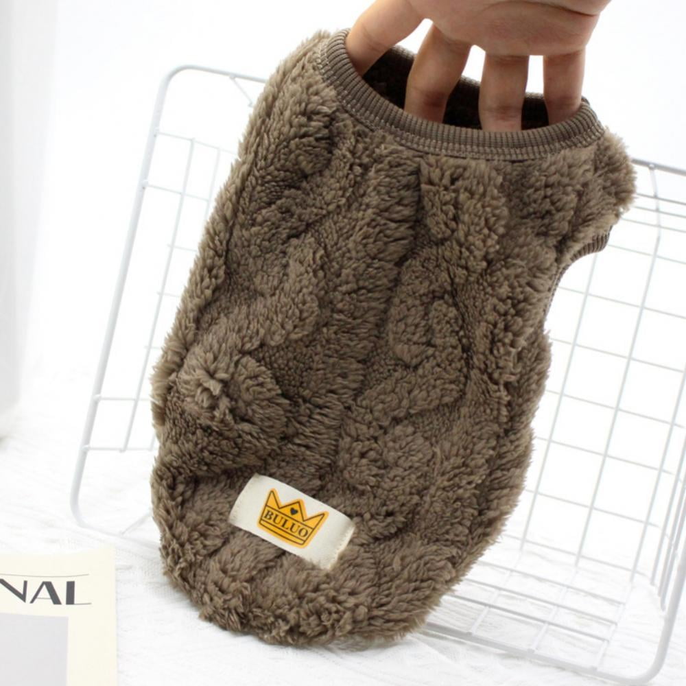 Knitted Cat & Small Dog Sweater, Brown – M