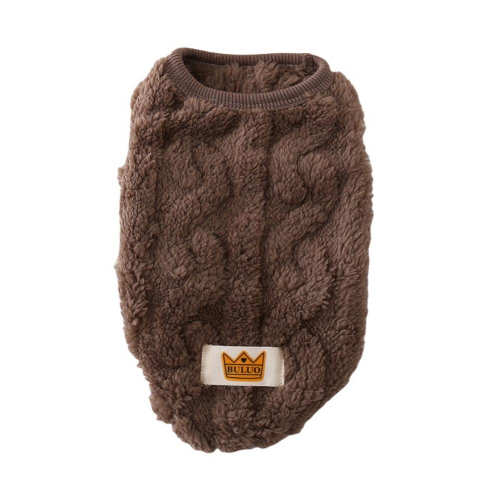Knitted Cat & Small Dog Sweater, Brown – L