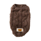 Knitted Cat & Small Dog Sweater, Brown – L