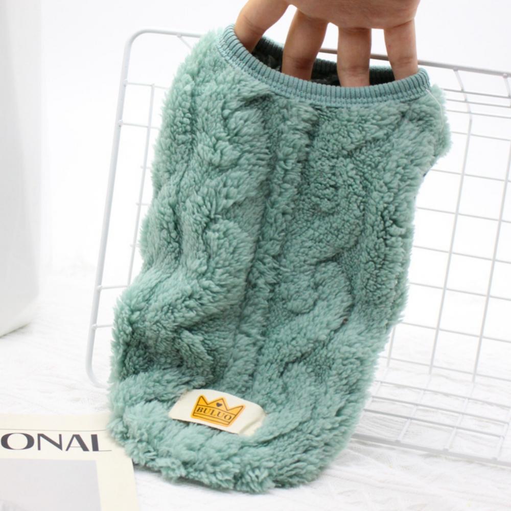 Knitted Cat & Small Dog Sweater, Green – M