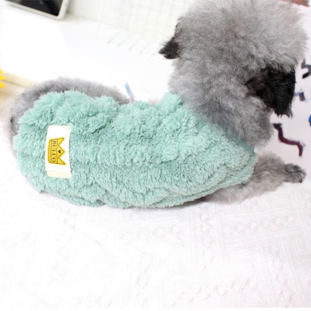 Knitted Cat & Small Dog Sweater, Green – M
