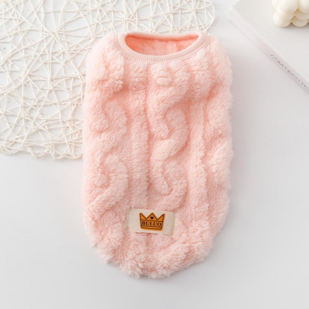 Knitted Cat & Small Dog Sweater, Pink – L