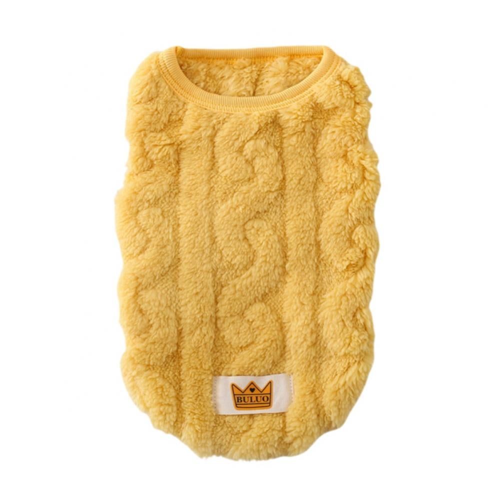Knitted Cat & Small Dog Sweater, Yellow – M