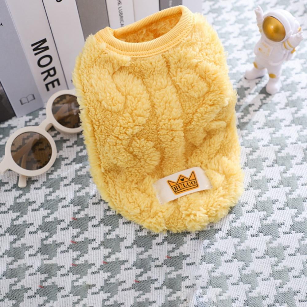 Knitted Cat & Small Dog Sweater, Yellow – M