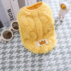 Knitted Cat & Small Dog Sweater, Yellow – XL