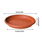 Heavy-Duty Plastic Plant Saucers, 9 cm – Pack of 6, Brown