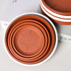 Heavy-Duty Plastic Plant Saucers, 13.5 cm – Pack of 6, Brown