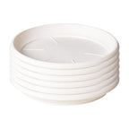Heavy-Duty Plastic Plant Saucers, 13.5 cm – Pack of 6, White