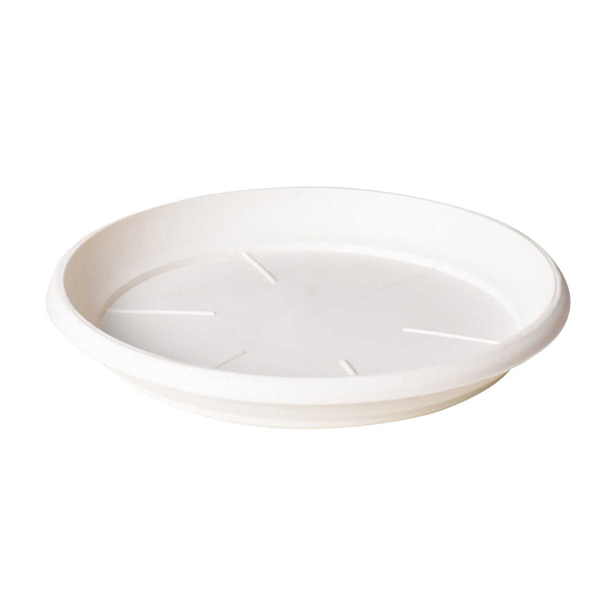 Heavy-Duty Plastic Plant Saucers, 13.5 cm – Pack of 6, White