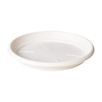 Heavy-Duty Plastic Plant Saucers, 15 cm – Pack of 6, White