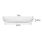 5 Pack Clear Plastic Plant Saucers Drip Trays Plant Plate Dish for Indoor Planters Flower Pots, 10 inch A