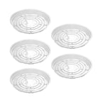 5 Pack Clear Plastic Plant Saucers Drip Trays Plant Plate Dish for Indoor Planters Flower Pots, 10 inch B