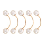 Faux Pearl No-Sew Brooch Pins – Set of 5