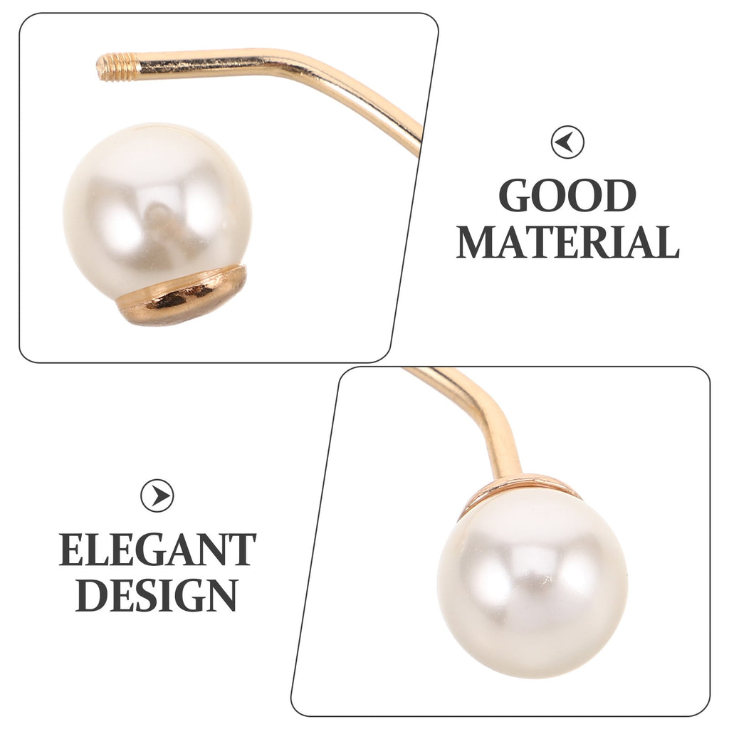 Faux Pearl No-Sew Brooch Pins – Set of 5