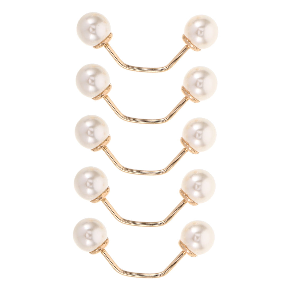 Faux Pearl No-Sew Brooch Pins – Set of 5
