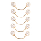 Faux Pearl No-Sew Brooch Pins – Set of 5