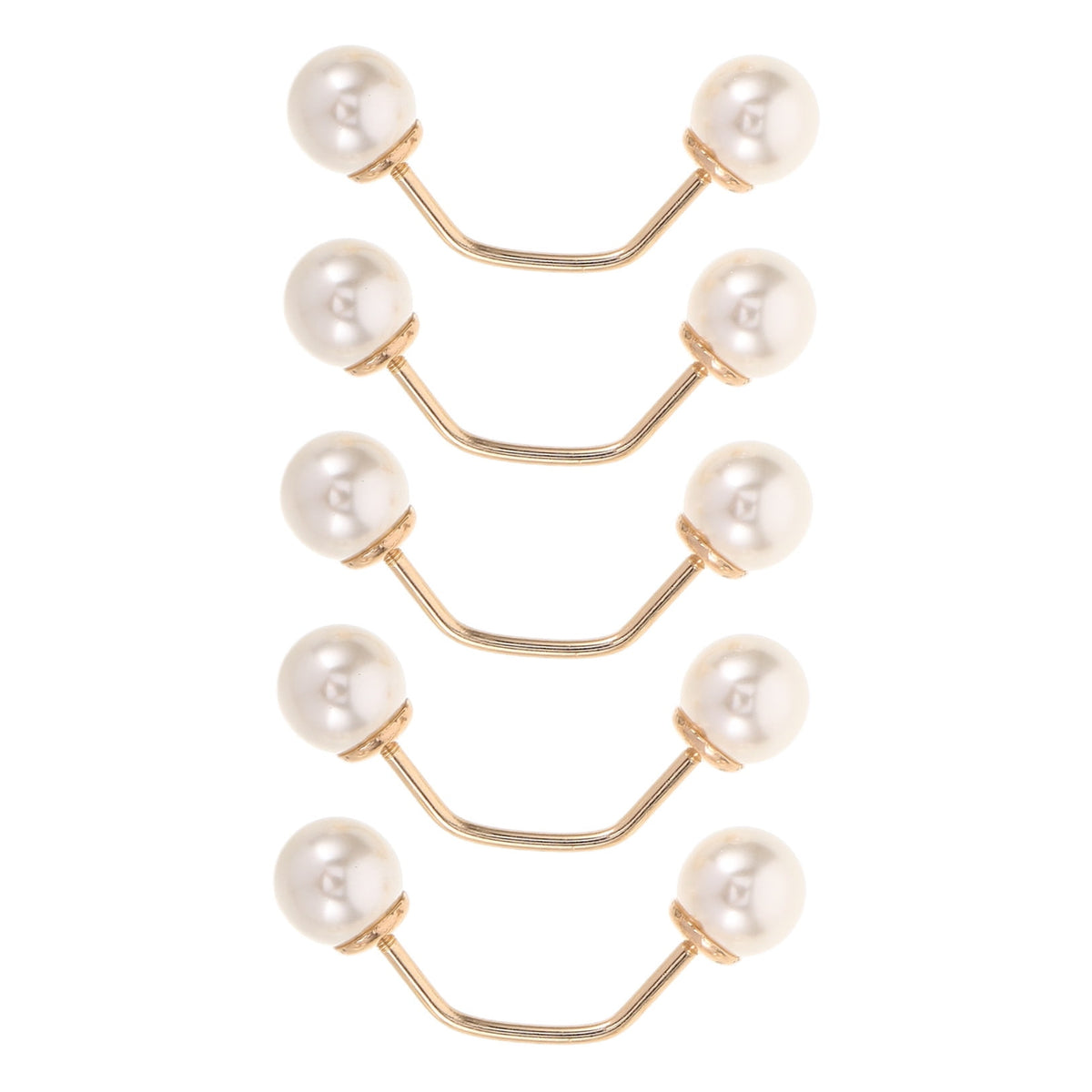 Faux Pearl No-Sew Brooch Pins – Set of 5