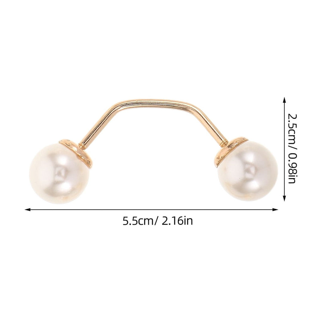 Faux Pearl No-Sew Brooch Pins – Set of 5