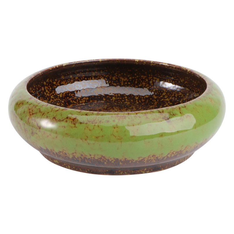 Green Ceramic Hydroponic Planter, 18.5 cm