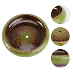 Green Ceramic Hydroponic Planter, 18.5 cm