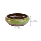 Green Ceramic Hydroponic Planter, 18.5 cm