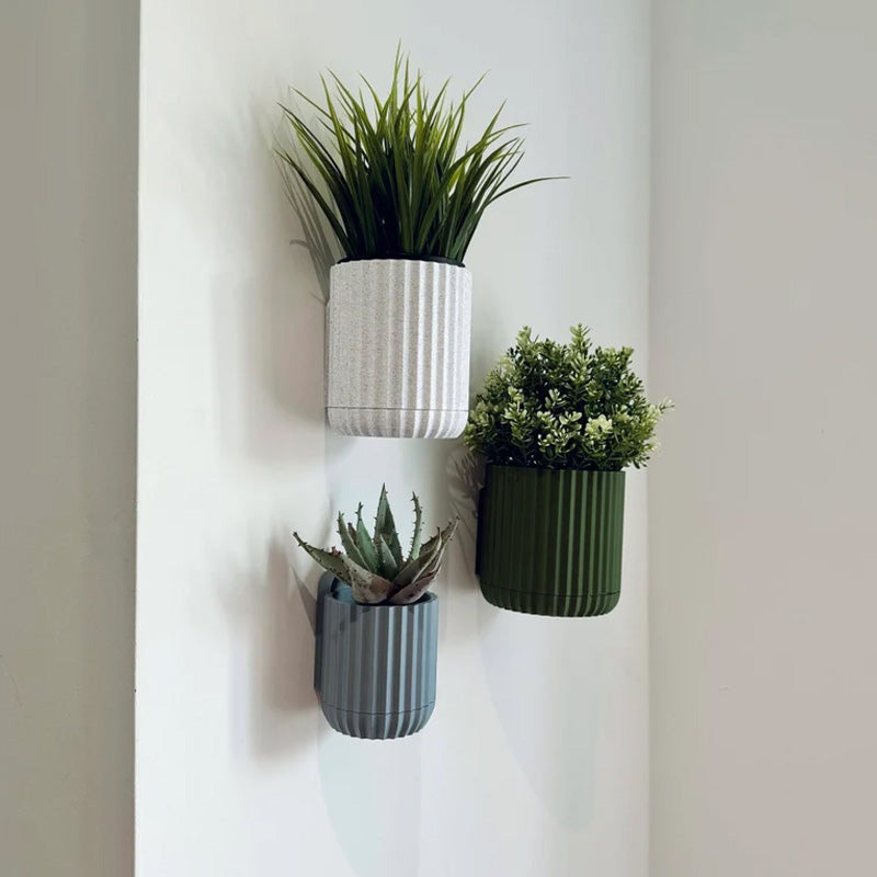 Minimalist Floating Wall Planter with Hidden Drip Tray