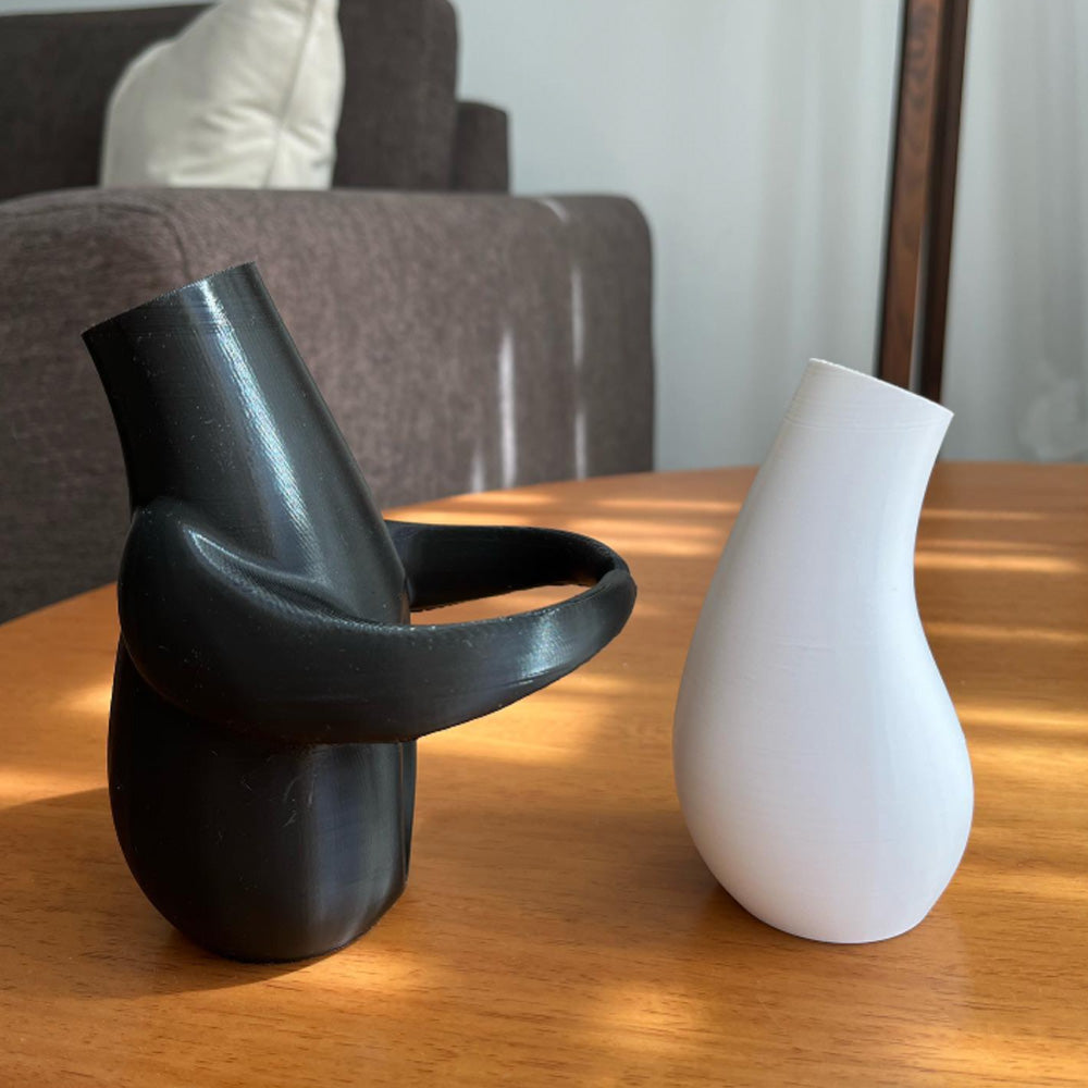 3D-Printed Hugging Vases, Decorative Desk Vase Pair – Style A