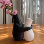 3D-Printed Hugging Vases, Decorative Desk Vase Pair – Style B