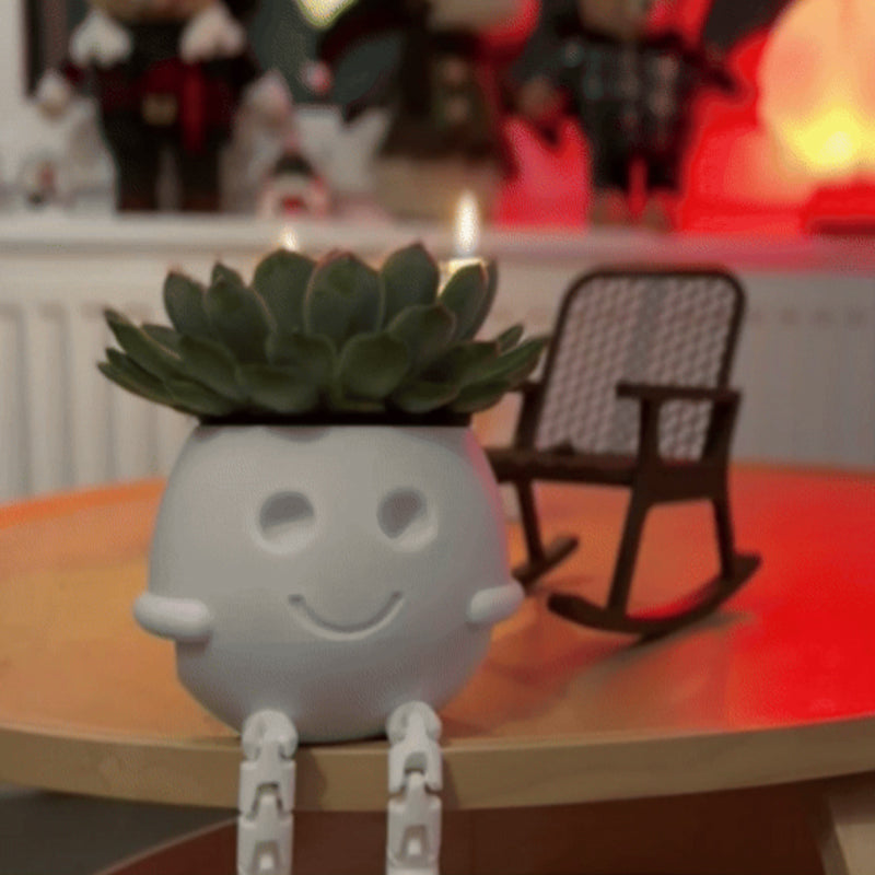 3D-Printed Swing Planter – White