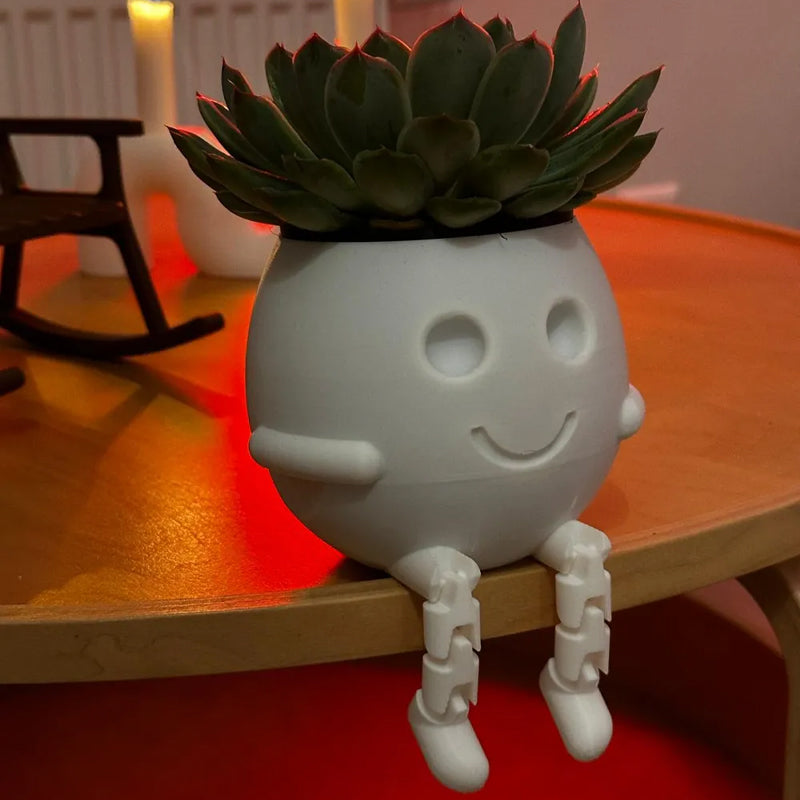 3D-Printed Swing Planter – White