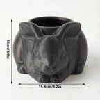 3D-Printed Rabbit Planter – Grey