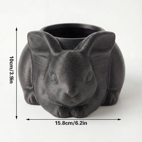 3D-Printed Rabbit Planter – Grey
