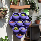 3D-Printed Grape Cluster Planter Set – Purple, Brown and Green
