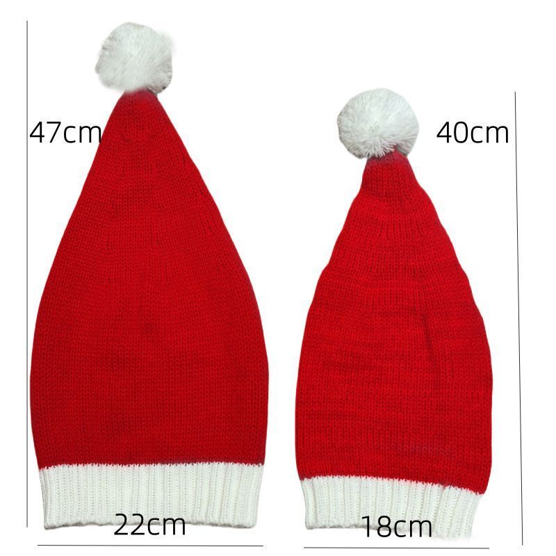 Knitted Parent & Child Red Santa Hats – Set of 2