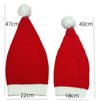 Knitted Parent & Child Red Santa Hats – Set of 2