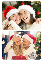 Short High-Pile Red Santa Hats – Pack of 4