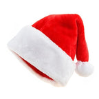 Adult Short Plush Santa Hats – Pack of 3