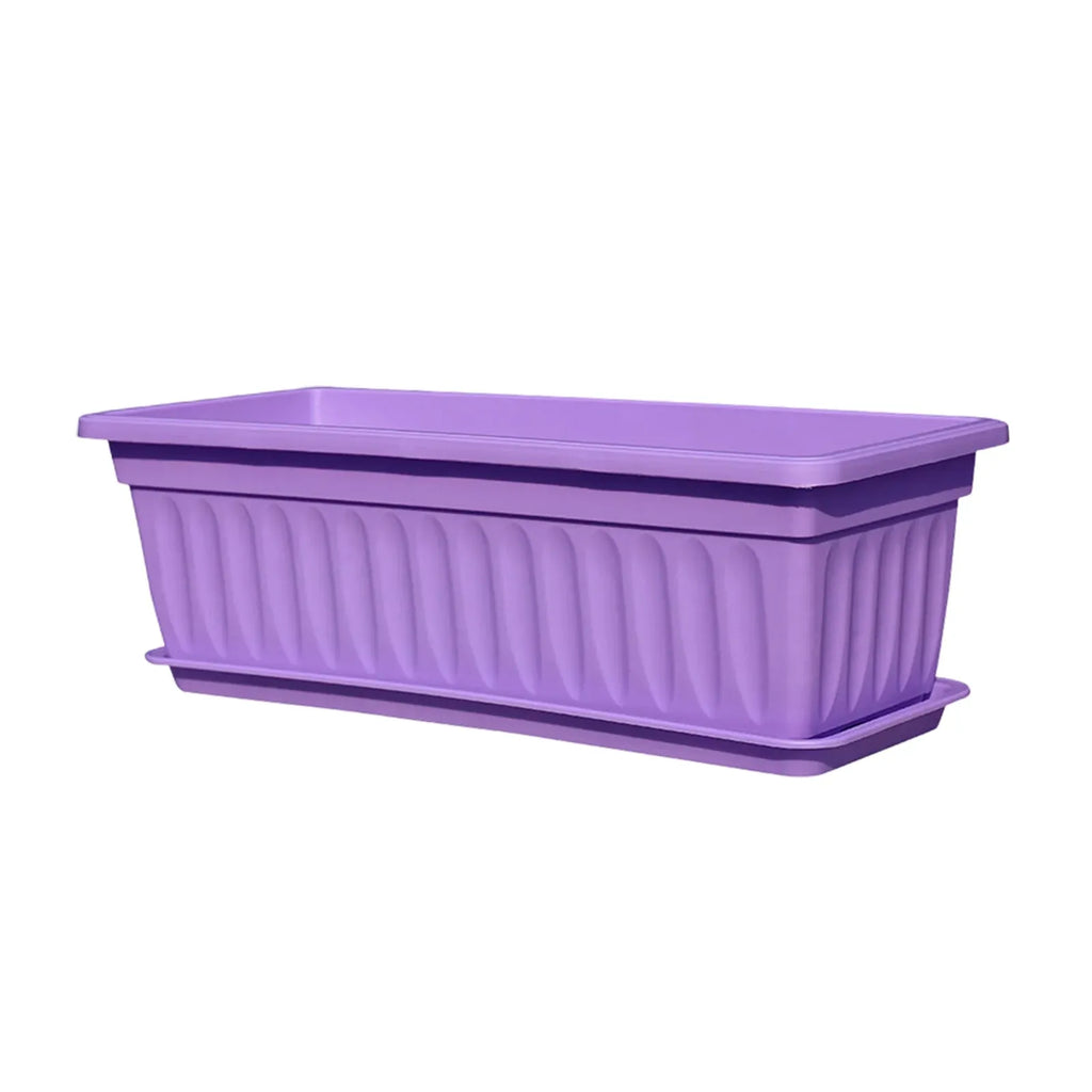 Rectangular Herb and Vegetable Planter Box with Drip Tray, 71 cm – Purple