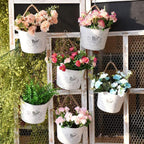 Galvanised Half-Round Wall Planters, 14 cm – Pack of 3