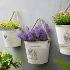 Galvanised Half-Round Wall Planters, 14 cm – Pack of 3