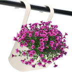 Metal Hanging Planters with Detachable Hooks, 27 x 12 cm – Pack of 2, Beige