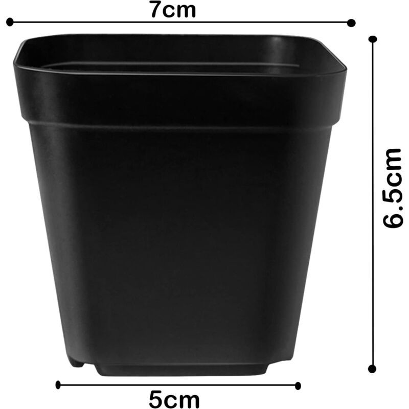Square Seedling Nursery Pots, 7 cm Reusable – Pack of 200
