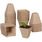 Biodegradable Seedling Pots, 8 cm Square – 120 Pack