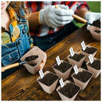 Biodegradable Seedling Pots, 8 cm Square – 120 Pack