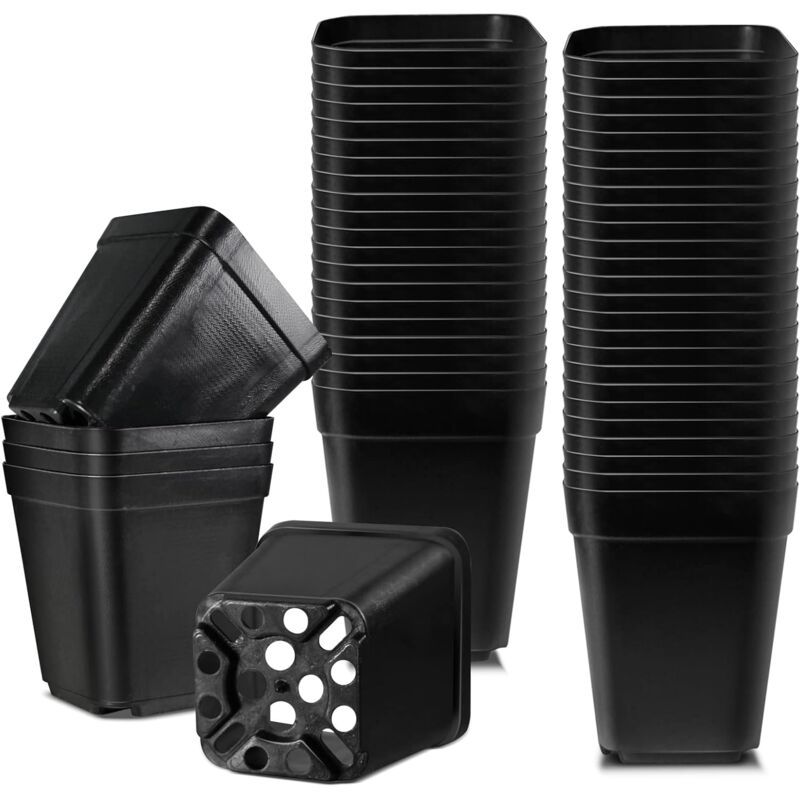 Square Seedling Nursery Pots, 5.5 cm Reusable – Pack of 20