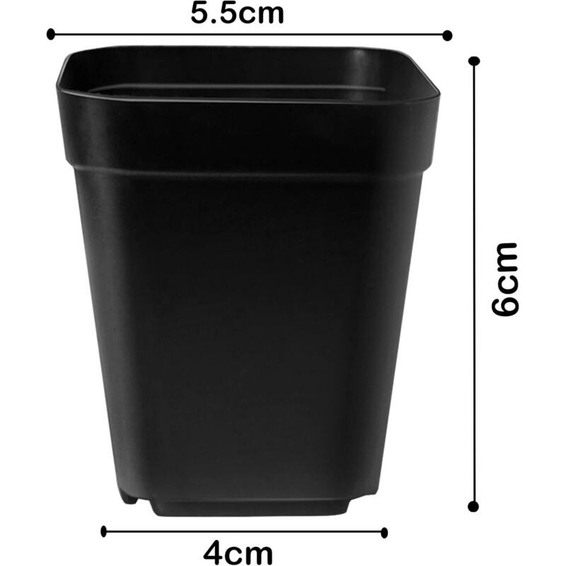 Square Seedling Nursery Pots, 5.5 cm Reusable – Pack of 20