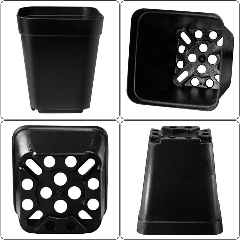 Square Seedling Nursery Pots, 5.5 cm Reusable – Pack of 20