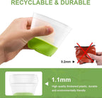 Clear Square Seedling Pots with Silicone Base, 10 cm – 12 Pack with 36 Labels